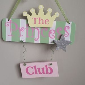Wooden wall sign The Princess Club